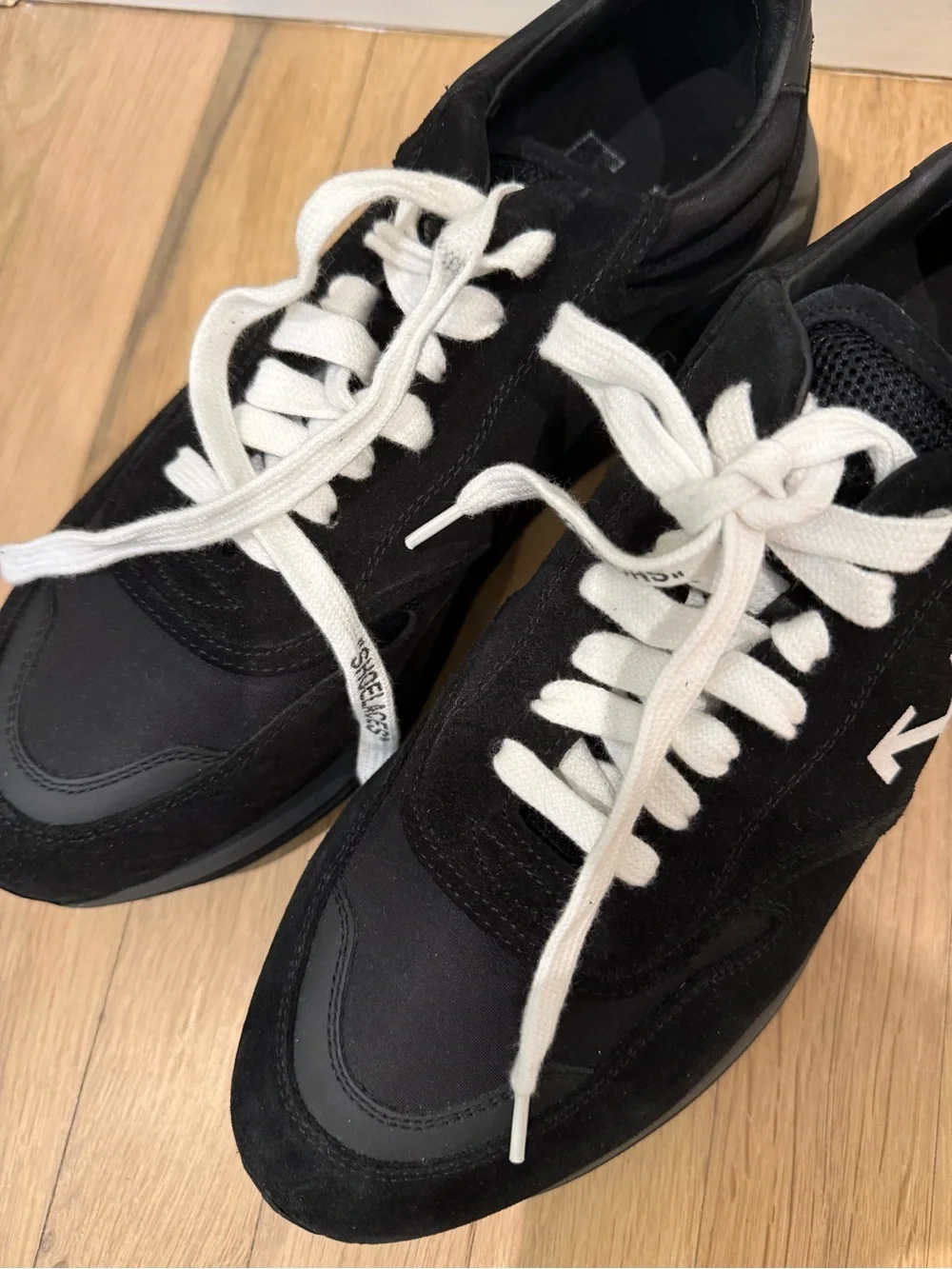Off-White Black Suede Sneakers with White Arrow Logo